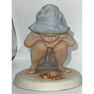 Vintage Frances Hook "Beach Buddies" Figurine - Boy with Crab 1980